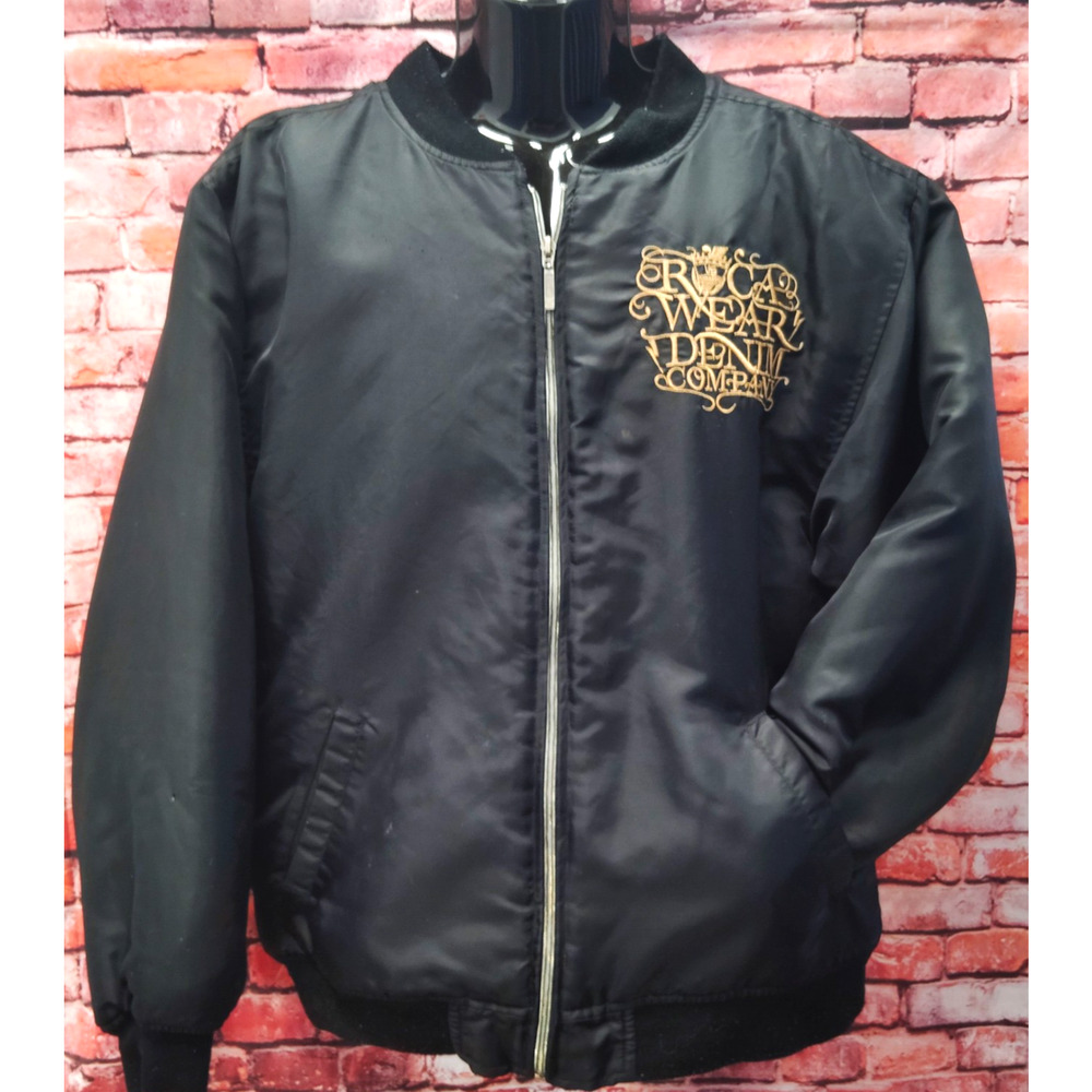 Vintage Rocawear Embroidered Front & Back Beautiful Hard 2 Find Bomber Jacket